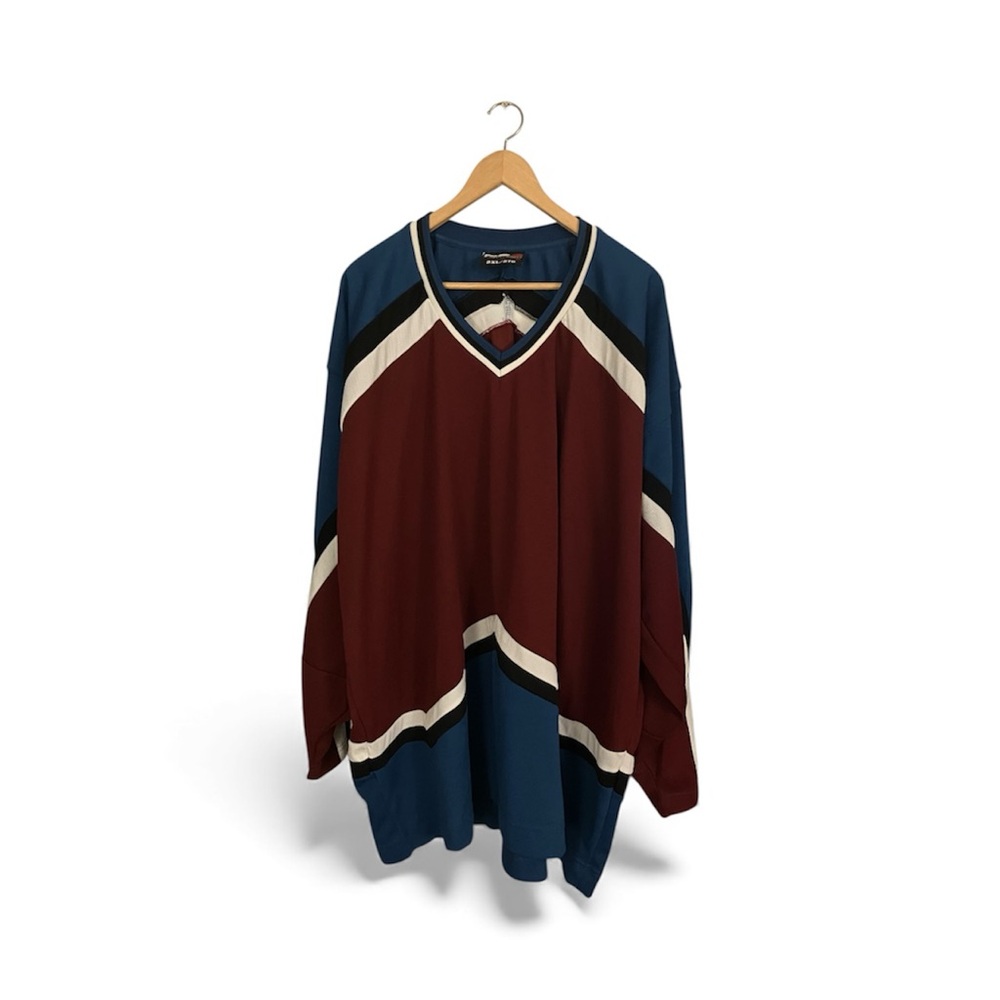 NEW River City Sports Colorado Avalanche Maroon Blue White Practice Jersey 2XL
